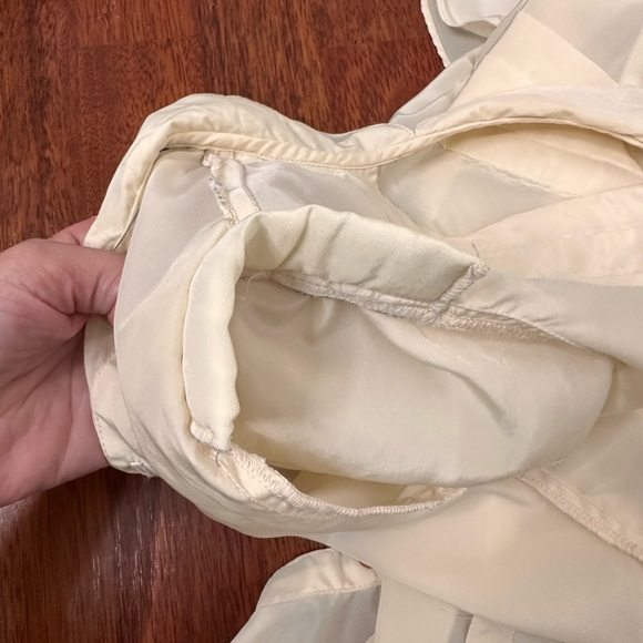 Vintage 50s ivory-cream feminine pleated button back blouse. Peter Pan collar - Picture 12 of 14